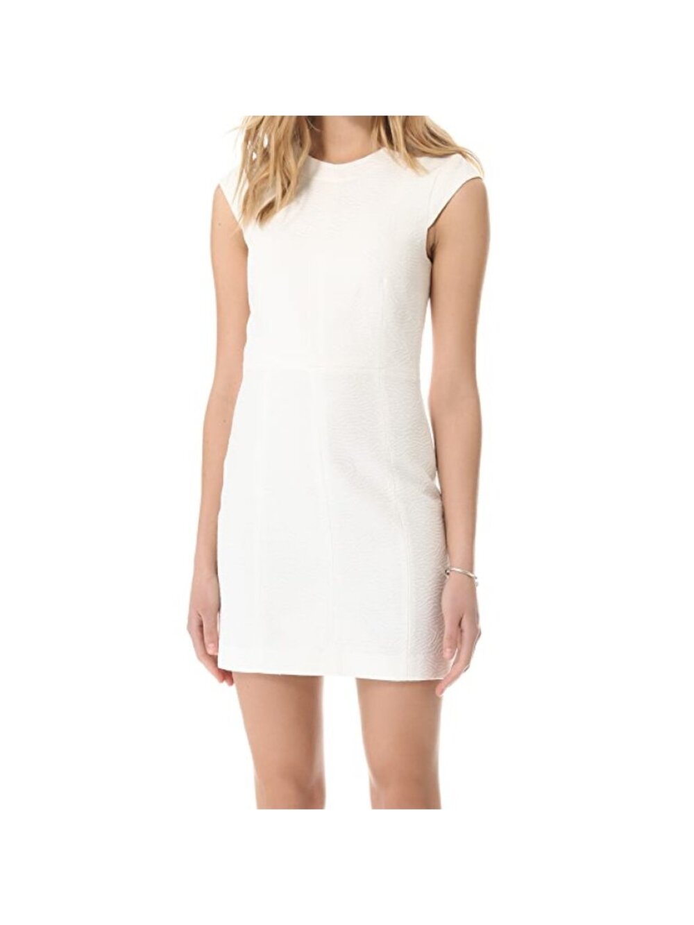 Theory Orinthia Ancua white textured sheath dress, Size 6